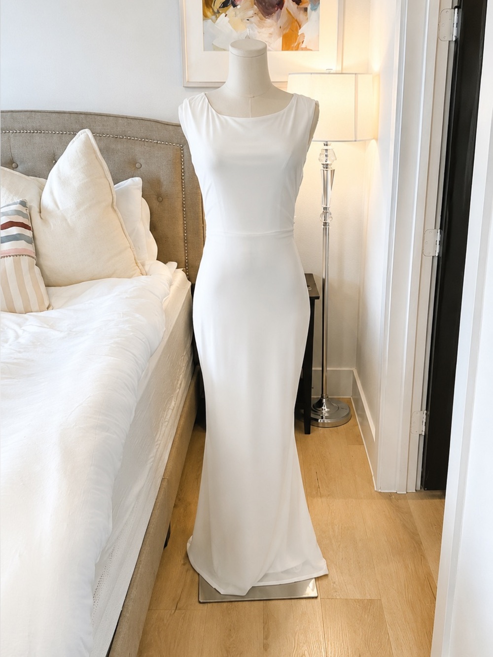 Sleeveless White Maxi Dress - Elegant Minimalist Style